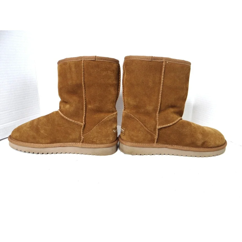 Koolaburra by UGG Women's Brown Suede Sheepskin Lined Boots Style 1017090 Size 7